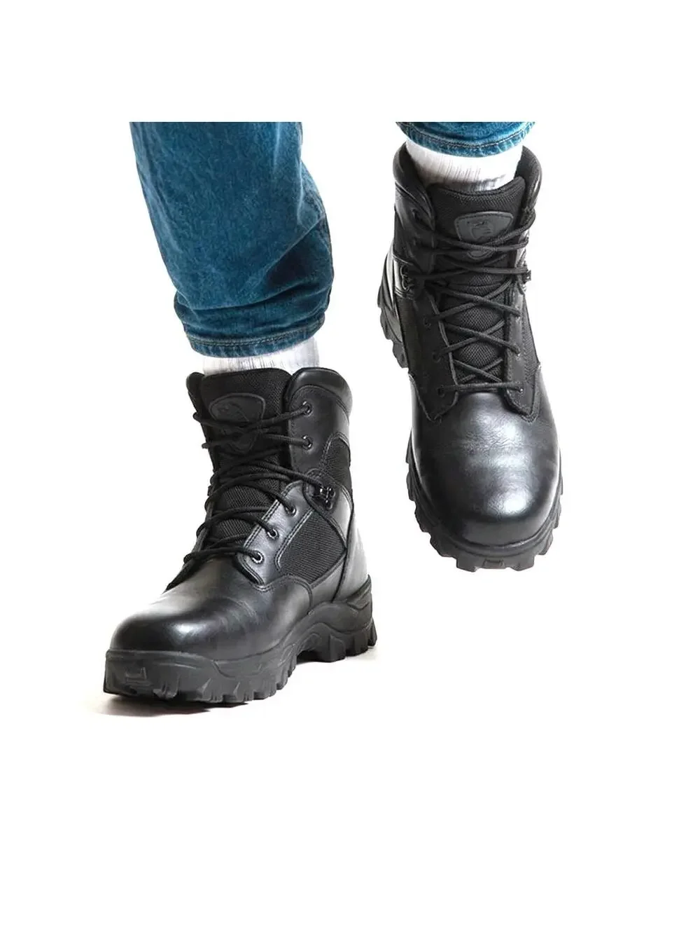 ROCKY Alpha Force Men's Waterproof Black Leather Lace Up Combat Boots US Size 13